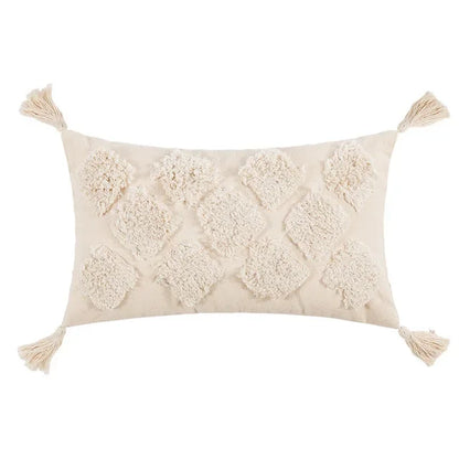 DecorBites™ Beige Boho Style Cushion Cover 45x45/30x50cm - Handmade Square Pillow Case