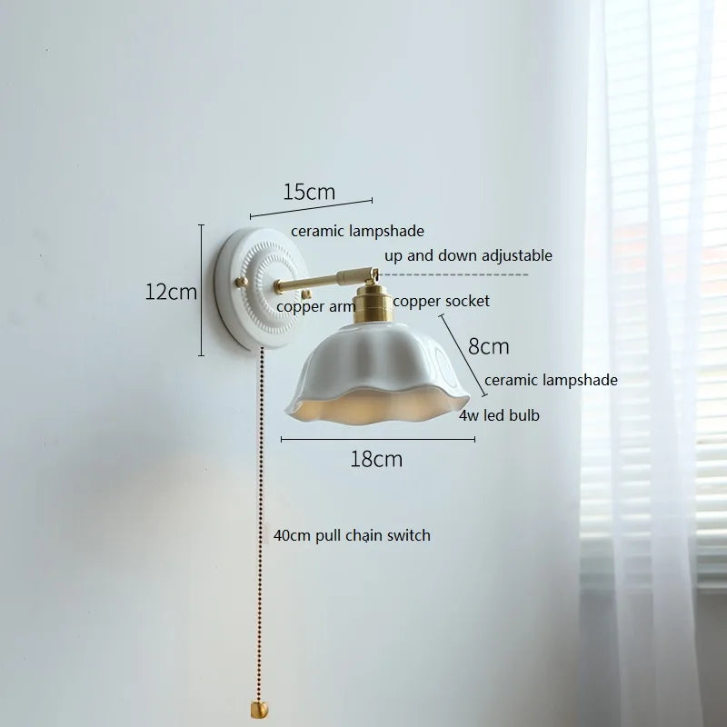 DecorBites™ Ceramic Wall Lamp LED Bathroom Mirror Stair Light Nordic Wandlamp Appliques