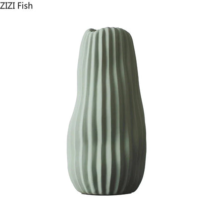DecorBites™ Irregular Ceramic Vase for Modern Floral Arrangement & Room Decor