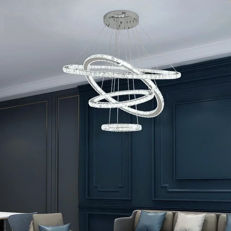 DecorBites™ Crystal Ceiling Pendant Light Chandelier Modern Living Room Bedroom Decor