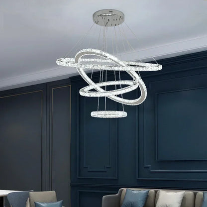 DecorBites™ Crystal Ceiling Pendant Light Chandelier Modern Living Room Bedroom Decor