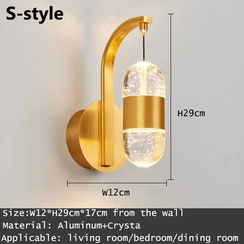 DecorBites™ Crystal LED Wall Sconce for Elegant Home Décor