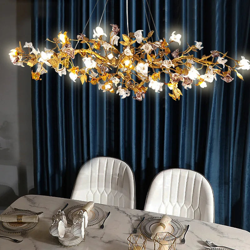 DecorBites™ Copper Branch Pendant Chandelier for Luxury Living Room & Restaurant