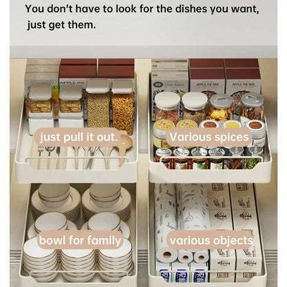 ™ Kitchen Organizer Rack for Cabinets Storage and Tableware - Slide Dish Rack