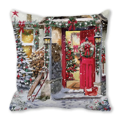 DecorBites™ Christmas Short Plush Pillowcase 45x45cm Home Decor