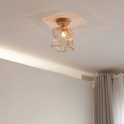 DecorBites™ Amber Glass LED Ceiling Lights Modern Decoration for Home Porch Restaurant