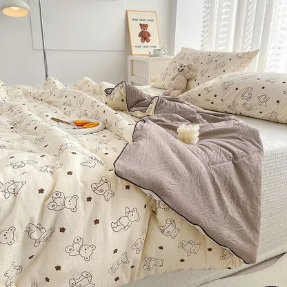 DecorBites™ Breathable Double Gauze Queen Quilt with Soya Fibre Filling