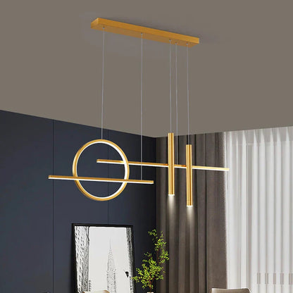 DecorBites™ Black LED Chandelier Pendant Light for Home Dining Kitchen Bar.
