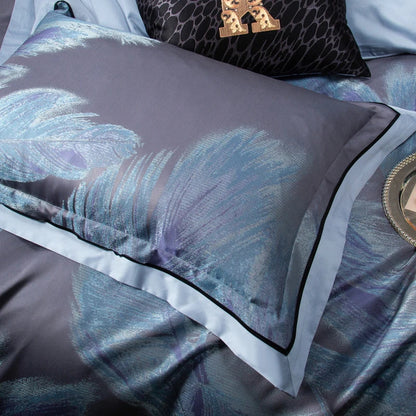 DecorBites™ 1500TC Jacquard Egyptian Cotton Bedding Set: Queen King Linens, Duvet Cover, Sheets