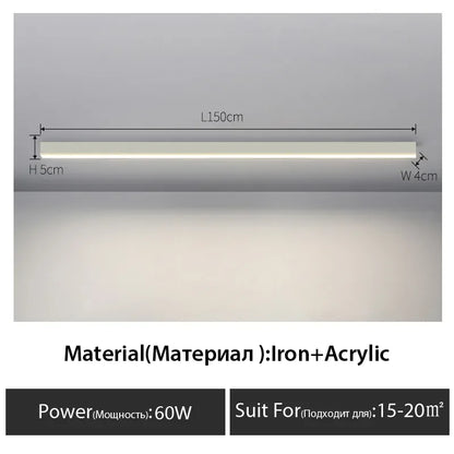 DecorBites™ Black Linear LED Ceiling Light for Aisle, Bedroom, Dining, Living Room – Minimalist Design