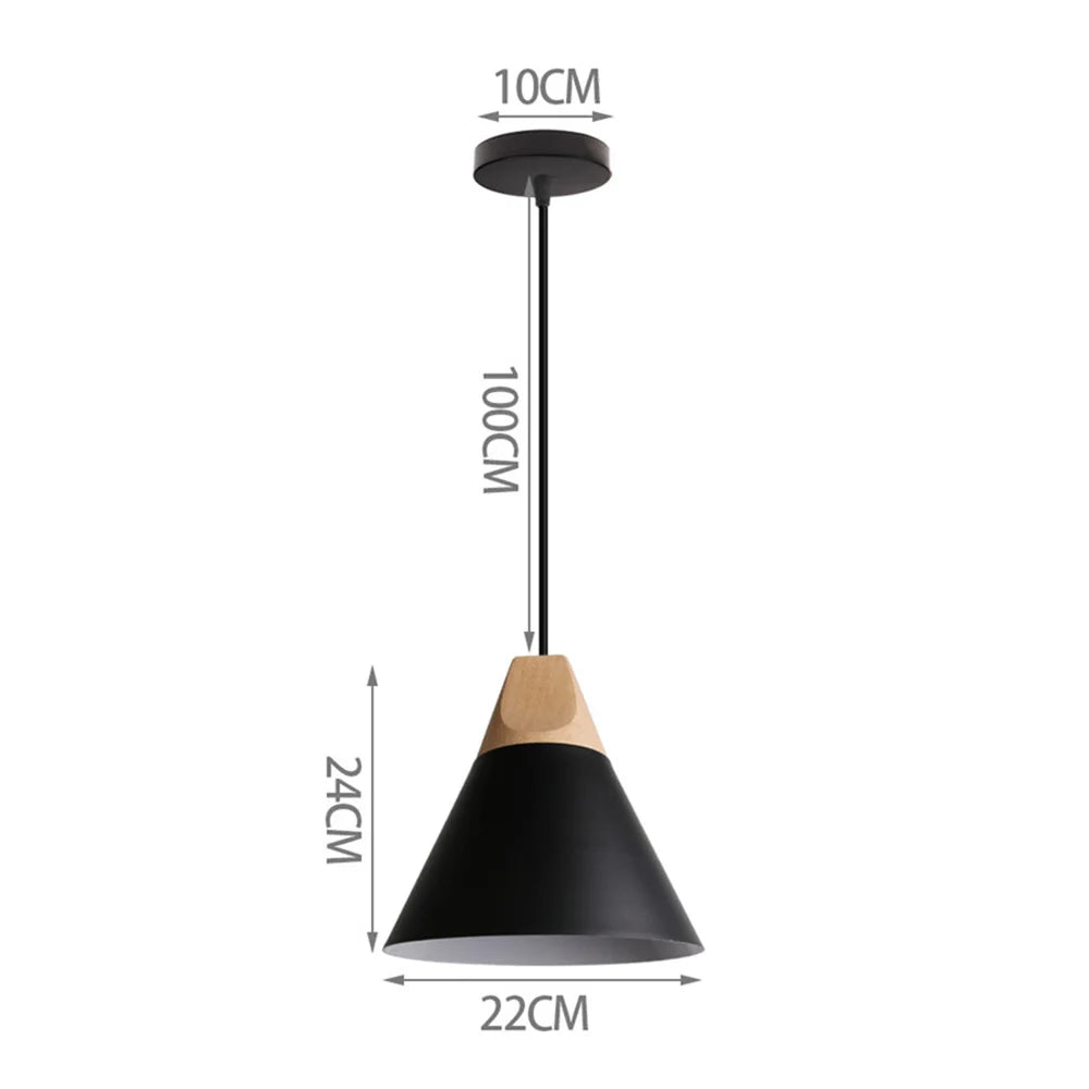 DecorBites™ Black Aluminium Modern Pendant Light for Living Room Dining Table Decor