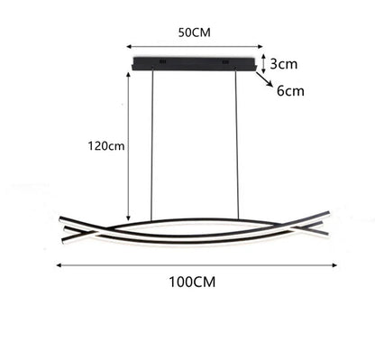 DecorBites™ Aluminum Suspension LED Chandelier for Kitchen Dining Table Island