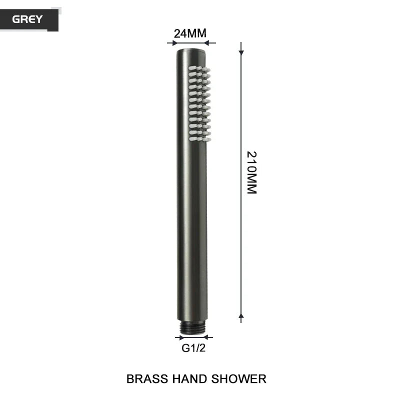 DecorBites™ Brass Handheld Shower Head in Brushed Golden Finish