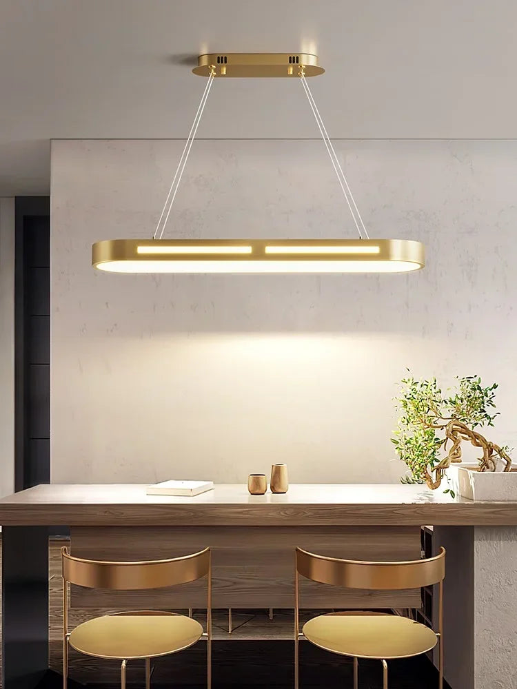 DecorBites™ LED Office Chandelier: Modern Minimalist, Creative & Luxe Dining Room Lighting