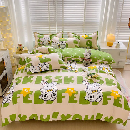 DecorBites™ Cartoon Printed Bedding Sets - Soft Quilt Cover Kit for All Seasons