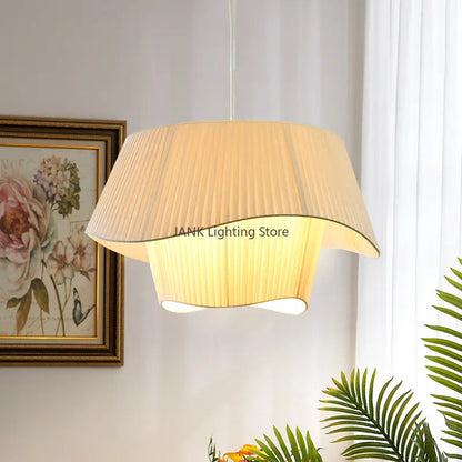 DecorBites™ Cream White Double Pendant Lamp for Elegant Living Spaces