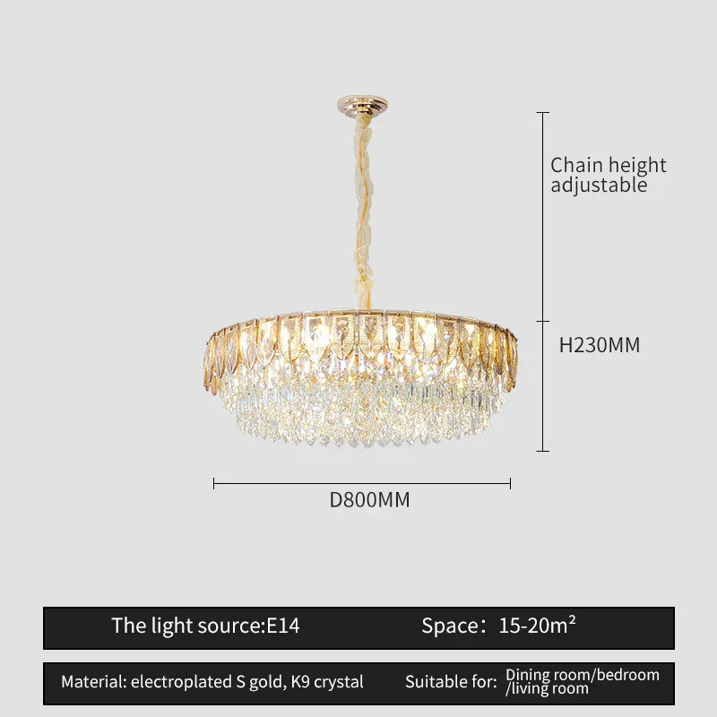 DecorBites™ Crystal Chandelier: Modern Luxury Lighting for Home, Hotel, Restaurant