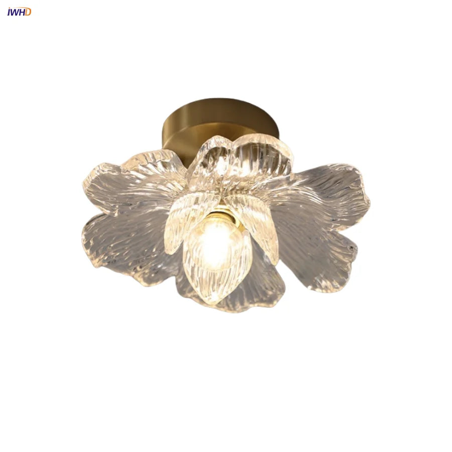 DecorBites™ Copper Canopy LED Ceiling Lamp Modern Nordic Flower Acrylic Light Fixtures