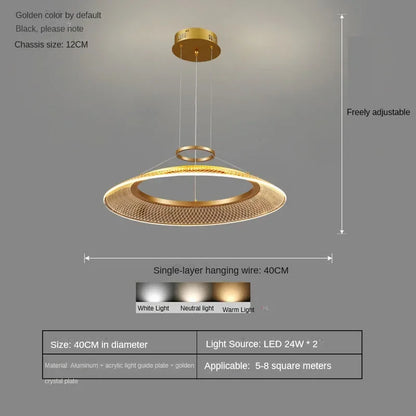 DecorBites™ LED Luxury Ring Chandelier for Living Room Decoration