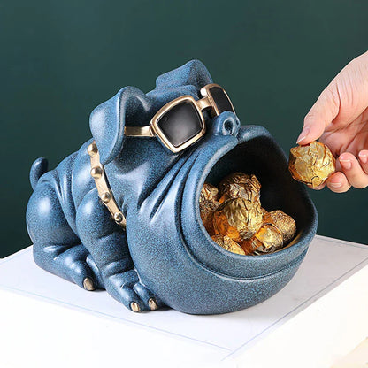 DecorBites™ Cool Dog Sculpture Table Decoration Decorative Coin Bank Storage Box
