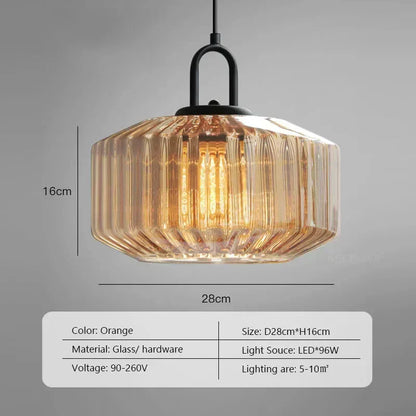 DecorBites™ Glass LED Pendant Chandelier Colorful Kitchen Island Light Fixture
