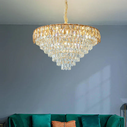 DecorBites™ Crystal Chandelier LED Light Modern Luxury Designer for Main Living Room & Hotel