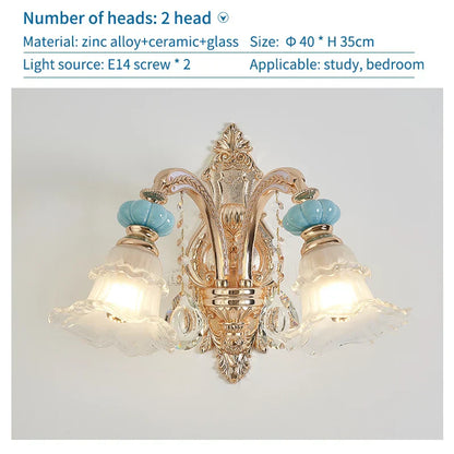 DecorBites™ Duplex Ceramic Crystal Pendant Lamp for Modern European Style Living Room