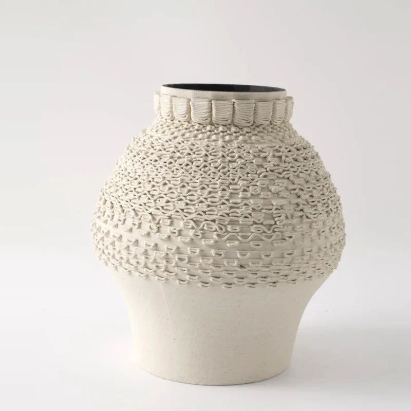 DecorBites™ Geometric Folding Ceramic Flower Vase Home Decor Handicrafts