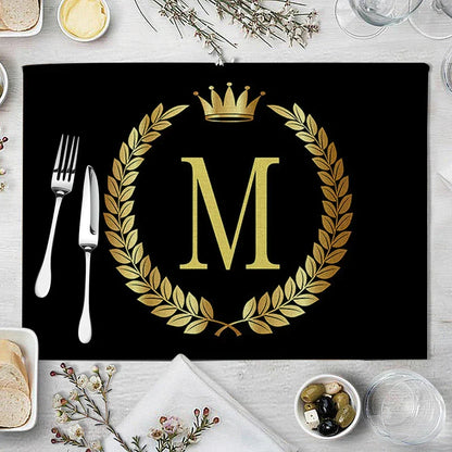 DecorBites™ Kitchen Table Mats Set of 4, 42*32cm, Cotton Linen Coasters for Dining Home Decor