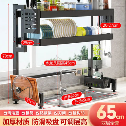 ™ Kitchen Sink Dish Drying Rack Cutlery Organizer Shelf Counter Storage