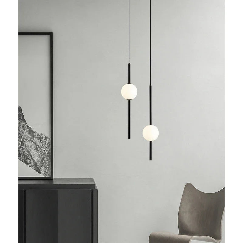 DecorBites™ Gold Pendant Light, Modern 1-Light Ceiling Fixture for Bedroom and Living Room