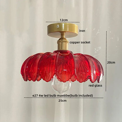 DecorBites™ Glass Copper Nordic Ceiling Lamp for Living Room & Balcony.