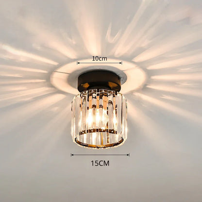 DecorBites™ Crystal Glass LED Chandelier for Modern Living, Study, and Aisle Lighting