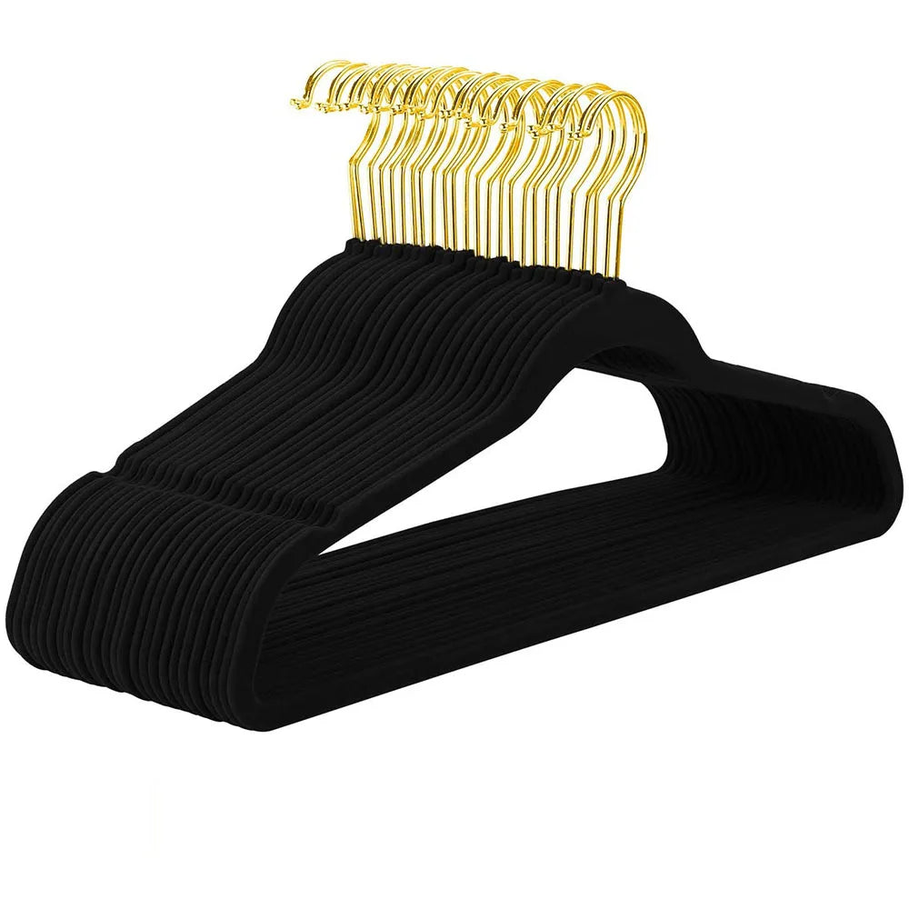 DecorBites™ 45CM Flocking Hanger: Non-Slip Velvet Trousers Rack for Clothing Store