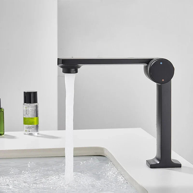 DecorBites™ Black Gold Basin Faucet Deck Mounted Mixer Tap for Modern Bathroom Sink