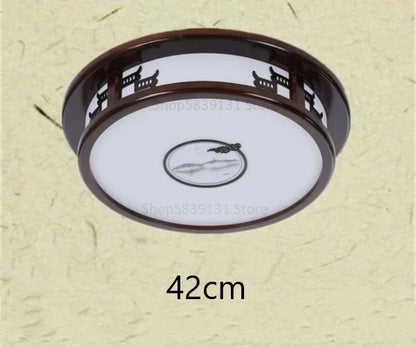 DecorBites™ Antique Style Solid Wood Led Ceiling Light for Living Room Bedroom & Study