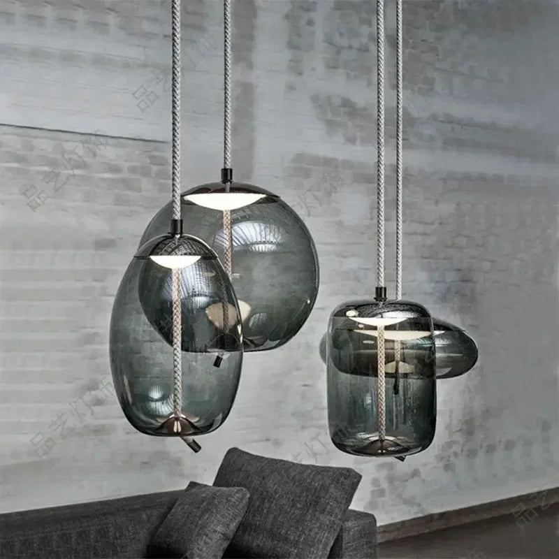 DecorBites™ Glass Chandelier Knot Pendant Lamp for Bedroom Kitchen Dining Room