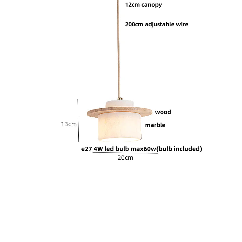 DecorBites™ LED Pendant Light Fixture Modern Luxury Stone Hanging Lamp