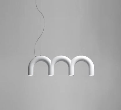 DecorBites™ Blue Metal Arch Chandelier Pendant Light - Modern Design for Home Décor