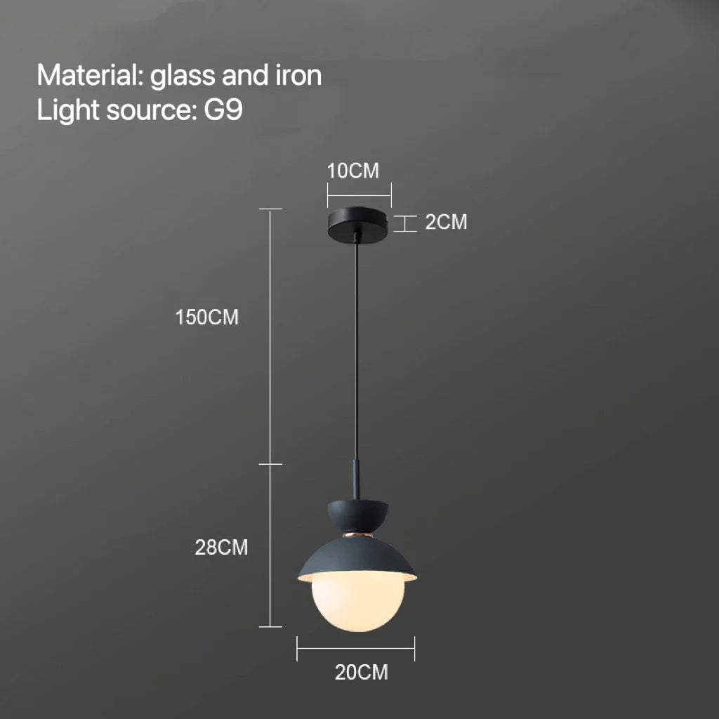 DecorBites™ Glass Ball Pendant Lamp: Modern Nordic Light Fixture for Home Decor, Kitchen, Dining, Bedroom