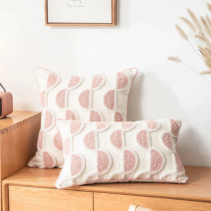 DecorBites™ Cotton Loop Tufted Ivory Cushion Cover for Home Decoration