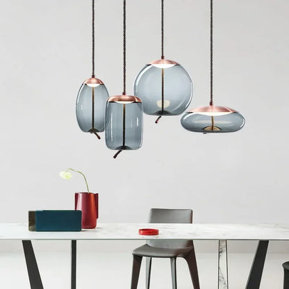 DecorBites™ Glass Chandelier Knot Pendant Lamp for Bedroom Kitchen Dining Room