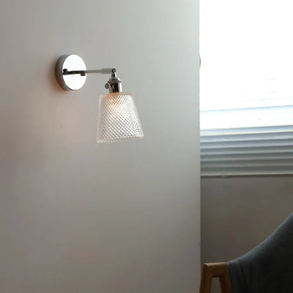 DecorBites™ Clear Glass LED Wall Sconce Pull Chain Modern Light Fixtures