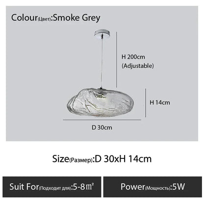 DecorBites™ Glass Cloud Chandelier LED Pendant Lamp for Villa Staircase & Hotel