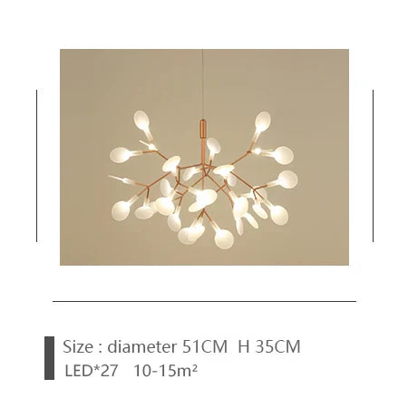 DecorBites™ Luxe Chandelier: Modern Nordic Ceiling Light for Living & Dining Room