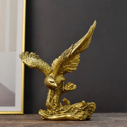 ™ Golden Eagle Resin Sculpture Falcon Home Decor Figurine