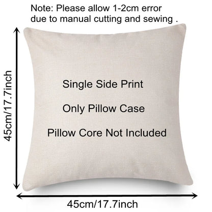DecorBites™ Deer Grid Line Pillowcase 45x45cm Nordic Linen Cushion Cover for Modern Home