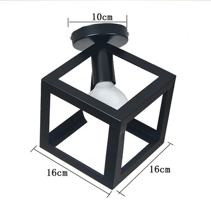 DecorBites™ Industrial LED Ceiling Light: Modern Retro Loft Plafonniers for Living Room Kitchen Cage Home Decor