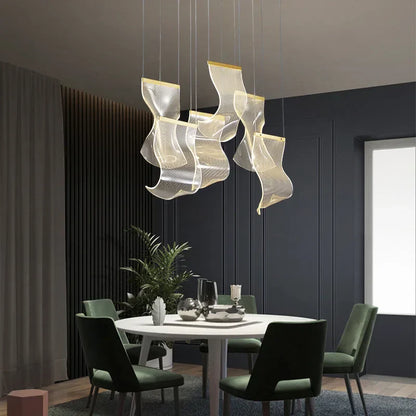 DecorBites™ LED Ceiling Chandelier Stairs Pendant Lamp Modern Novelty Lighting Living Room Dining Room