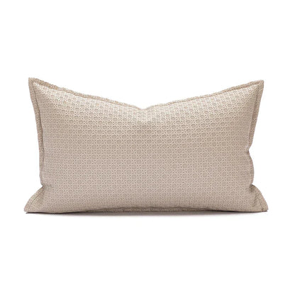 DecorBites™ Brown Beige Faux Leather Cushion Cover 45x45cm for Home Sofa Living Room